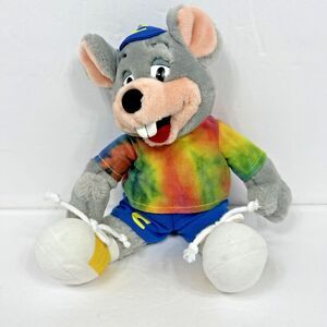 Chuck E Cheese Mouse 12" TIE DYE Shirt Plush 2002 Kid's Stuff CHARM Co. Tag